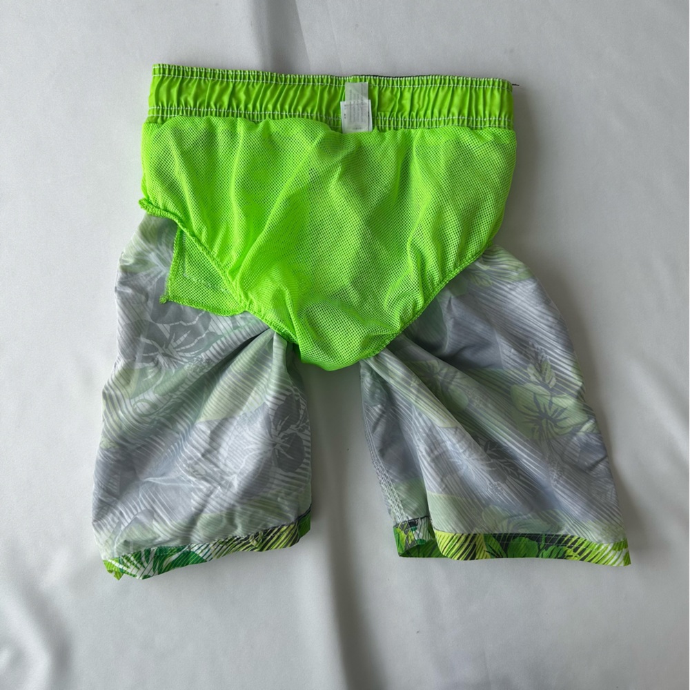 Boys Floral Green and Black Swim Shorts - Picture 8 of 9